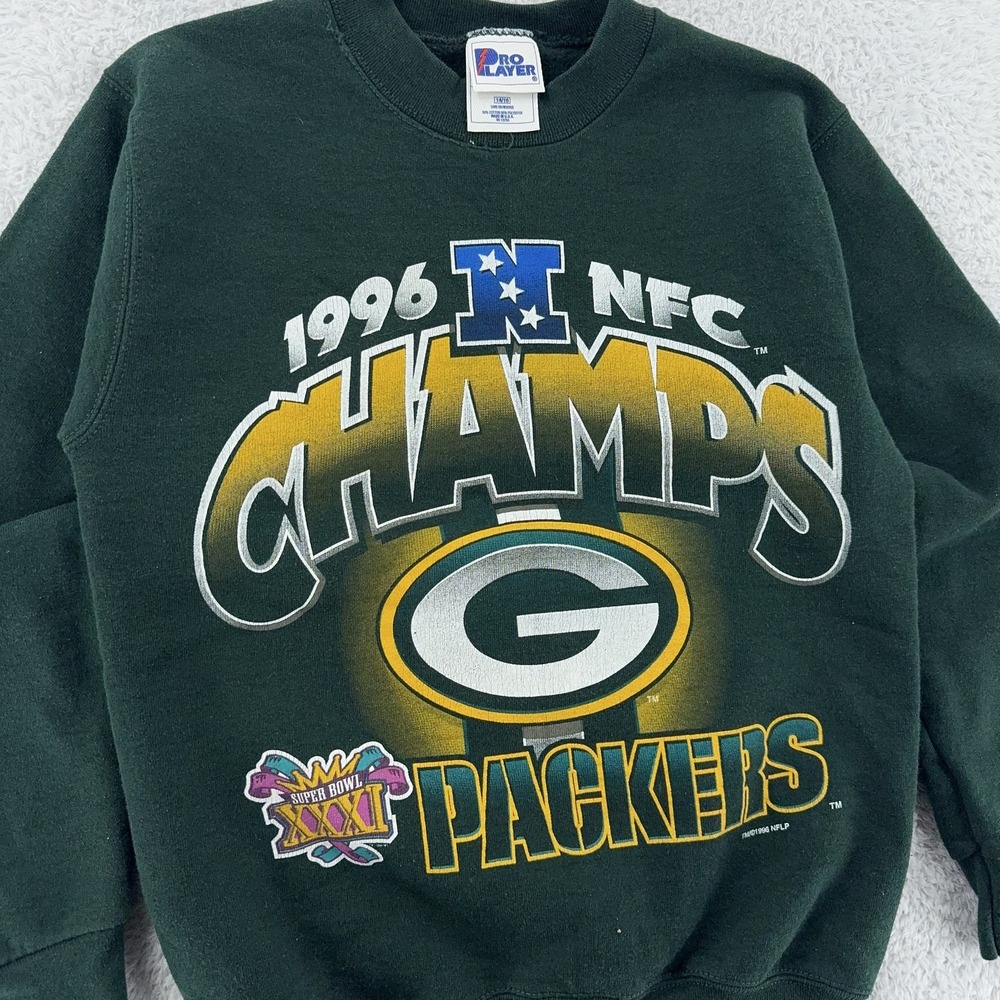 Vintage Green Bay Packers Sweater Crewneck XXS NFL Football Pro Player 9‎